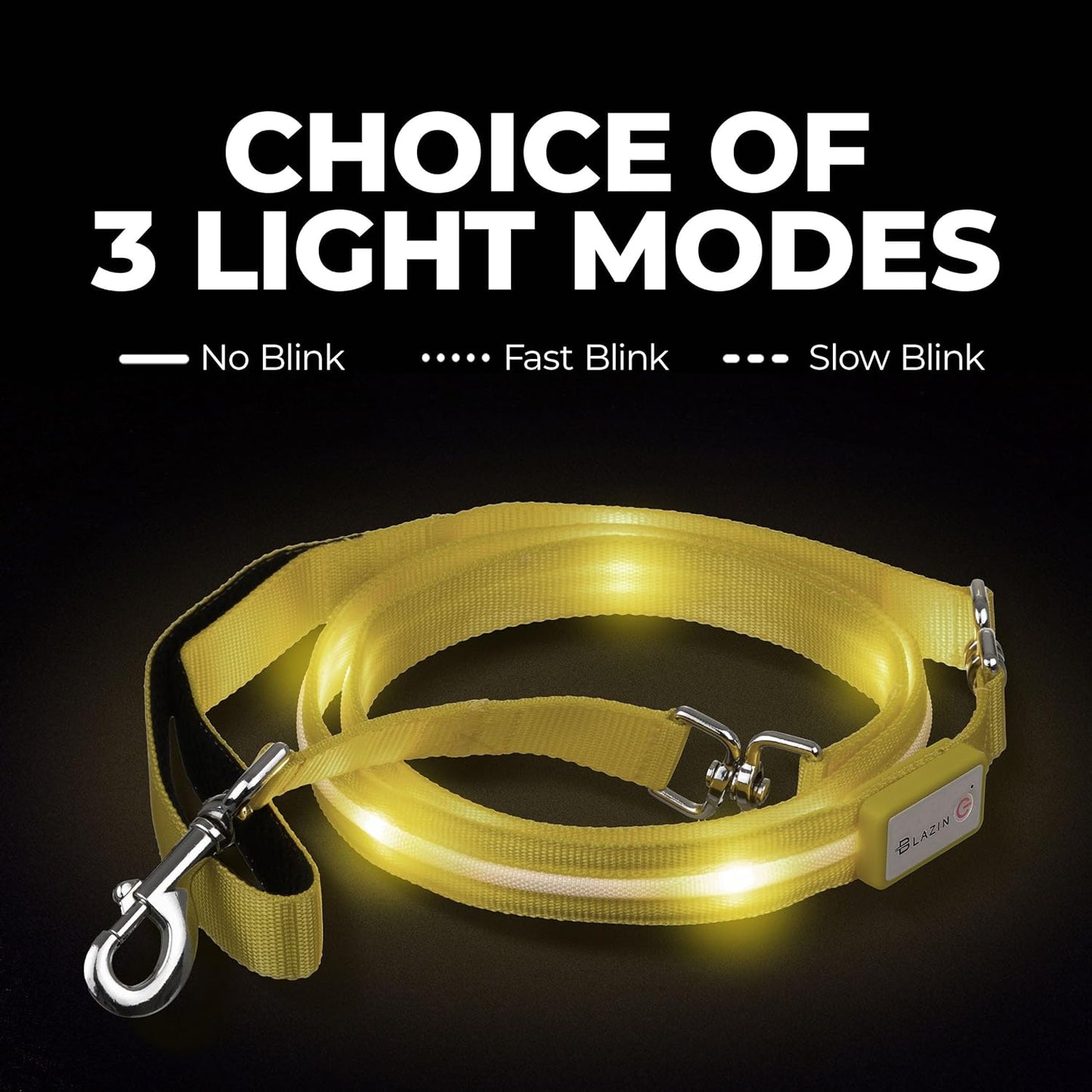 Light up LED Dog Leash - 1,000 Feet Visibility - USB Rechargeable, Waterproof, Glow in Dark - 4 Foot, Purple